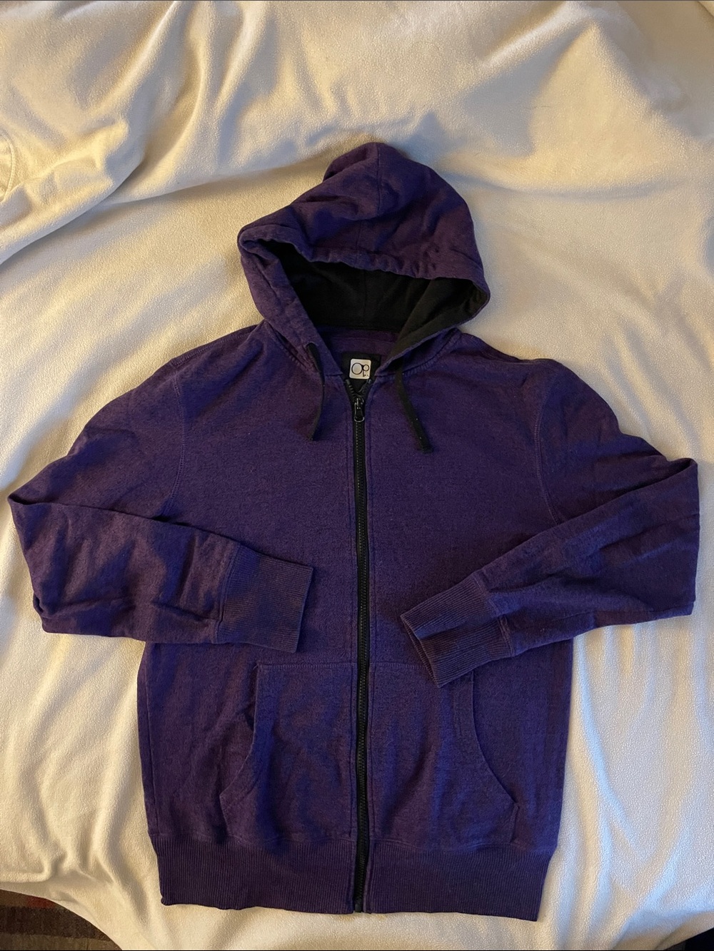 OP Men's Deep Purple Full-Zip Hooded Sweater